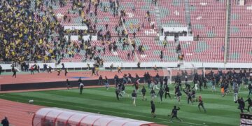 الشغب الرياضي مقابلة الجيش والماص :جنايات الرباط  توزع 30 سنة نافذة على 49 متهما وتبرئ 14 شخصا
