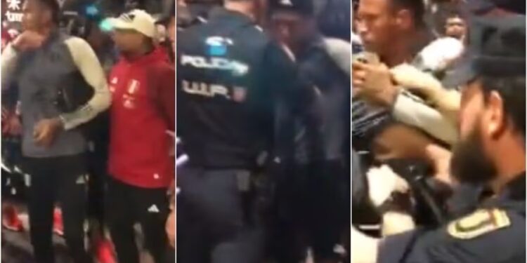 الشرطة الاسبانية تخلي سبيل أربعة لاعبين من منتخب البيرو أوقفتهم في تدخلها لتفريق تجمع لأنصارهم أمام مقر إقامتهم قبل ساعات من مواجهة المنتخب المغربي (فيديو)