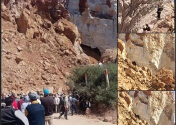 انهيار صخري بمقلع  للرخام على عاملين وجرافة في ضواحي مدينة خنيفرة .. فرق الوقاية المدنية تواصل عمليات البحث عن العاملين(فيديو)