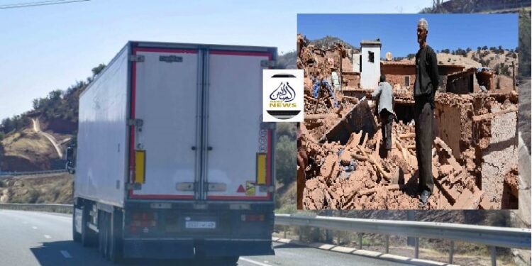 سطات : سنتان حبسا نافذة لسائق شاحنة استولى على مساعدات موجهة لضحايا الزلزال