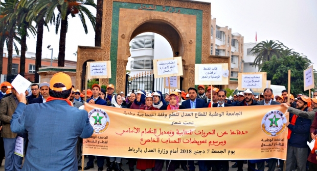 نقابة”البيجدي” بقطاع العدل تضرب لثلاثة أيام .. حملت رئيس الحكومة مسؤولية “الاحتقان” بالمحاكم