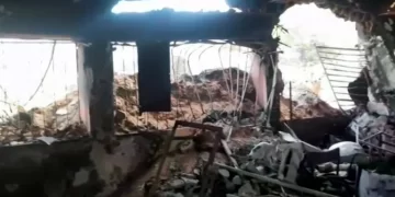 الصورة من مكان المجزرة الاسرائيلية في بيت لاهيا