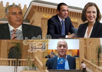 الصورة مركبة: الوزيرة وكاتبها في الصناعة التقليدية ووالي فاس المعفي ورئيس غرفة الصناعة التقليدية بجهة فاس