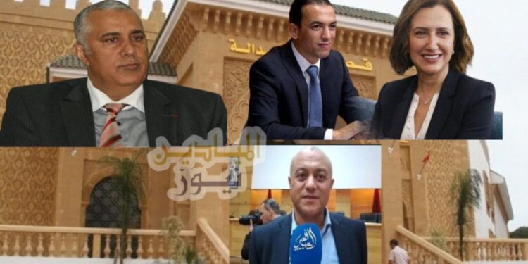 الصورة مركبة: الوزيرة وكاتبها في الصناعة التقليدية ووالي فاس المعفي ورئيس غرفة الصناعة التقليدية بجهة فاس