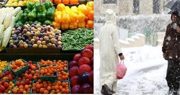 نشرة إنذارية من المستوى البرتقالي: ثلوج بالمرتفعات من الثلاثاء إلى الأربعاء .. “تساقطات يناير”تبشر بانخفاض أسعار الخضر والفواكه وتحسين الإنتاج