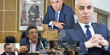 صورة مركبة..لفتيت ووالي فاس وعمدتها ومستشار جماعي مفجر الفضيحة