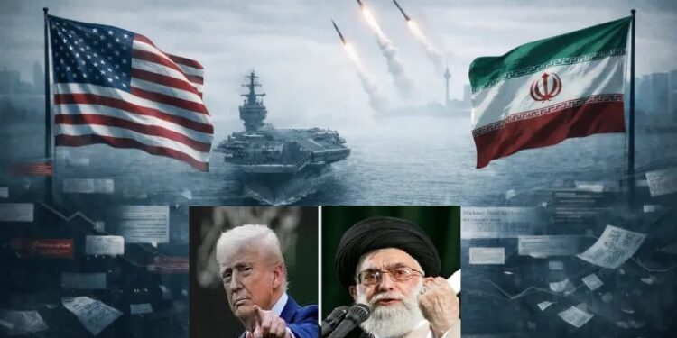 الصورة مركبة..ترامب وخامنئي معركة الحشود