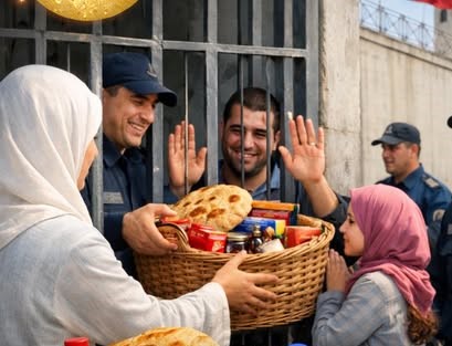 الصورة مركبة..قفف المؤونة للسجناء