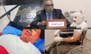 الصورة مركبة ..الاربعيني المصاب وفي الإطار عامل بوعرفة نور الدين أوعبو
