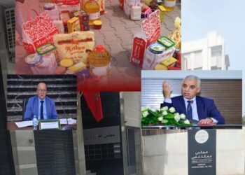 الصورة مركبة..والي فاس خالد آيت الطالب ورئيس مجلس عمالتها التجمعي حسن تازي jpg