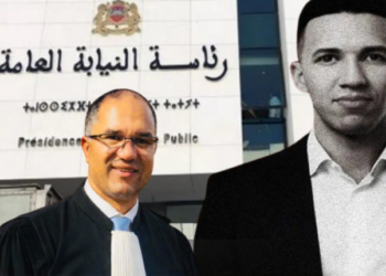 صورة مركبة..الشاب عمر المتوفي ومحامي والديه رشيد آيت بلعربي