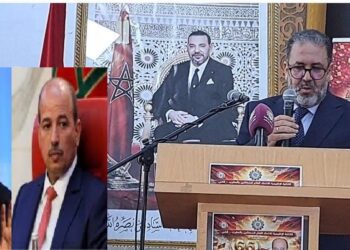 الصورة مركبة..نزار بركة والنعم ميارة والكاتب الاقليمي للنقابة بفاس أبلهاض