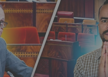 وزير التعليم برادة وبجانبه الاستاذ المشتكى به السحيمي