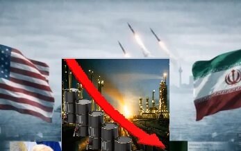 الصورة مركبة انخفاض فسي اسعار النفط بعد قرار طهران فتح مضيق هرمز