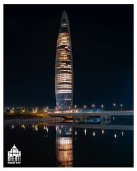 برج محمد السادس منظر ليلي