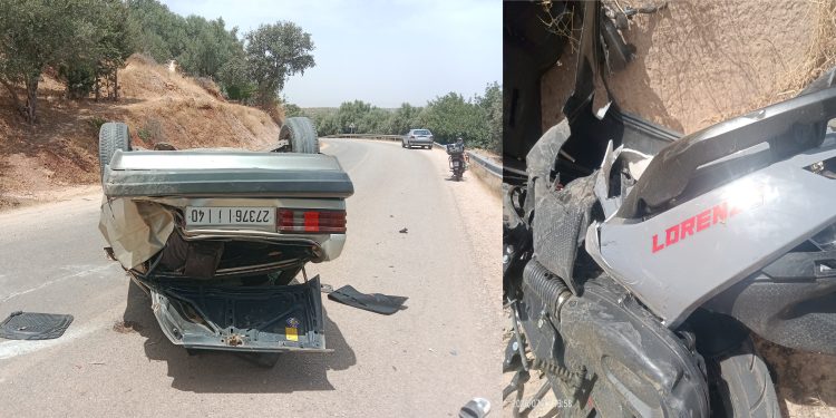 إقليم تازة: مصرع سائق دراجة نارية في اصطدام قوي بسيارة خفيفة