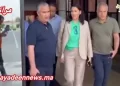 فاطمة الزهراء المنصوري خلال مغادرتها لعمالة مراكش
