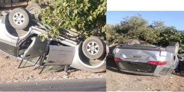 صورة مركبة انقلاب سيارة وزارة الصحة بتازة