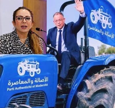 لقجع وزوجته هدى على التراكتور