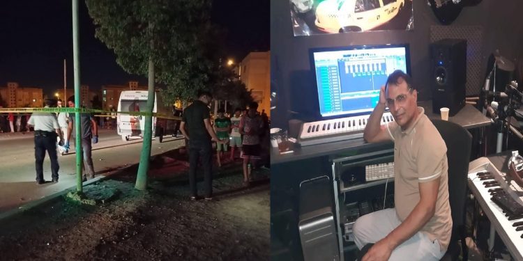 الصورة مركبة..فنان الراي المشتبه به في جريمة وجدة ضحيتها امرأة