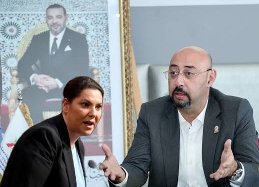 الصورة مركبة.. فاطمة الزهراء المنصوري وعمدة طنجة منير ليموري - الميادين نيوز الصورة مركبة.. فاطمة الزهراء المنصوري وعمدة طنجة منير ليموري