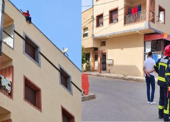 الصورة من تازة..طالبة تحاول القاء نفسها