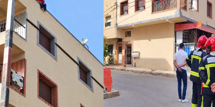 الصورة من تازة..طالبة تحاول القاء نفسها
