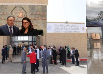 رئيسة الحكومة المنصوري ووزيرها في الصحة وفي الاطار سيارة مستشفى جرادة استعملت في تهريب معدات طبية من تالسينت